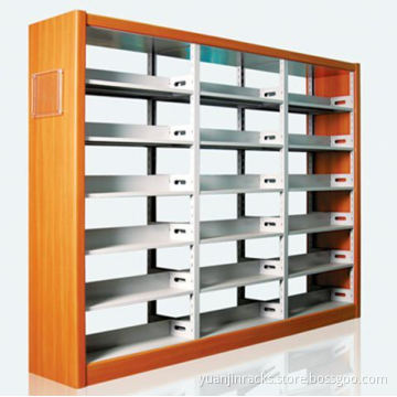 Double-Sided Steel-Wood Bookshelf for Library/Book Shelf/Office Furniture/Bookshelf